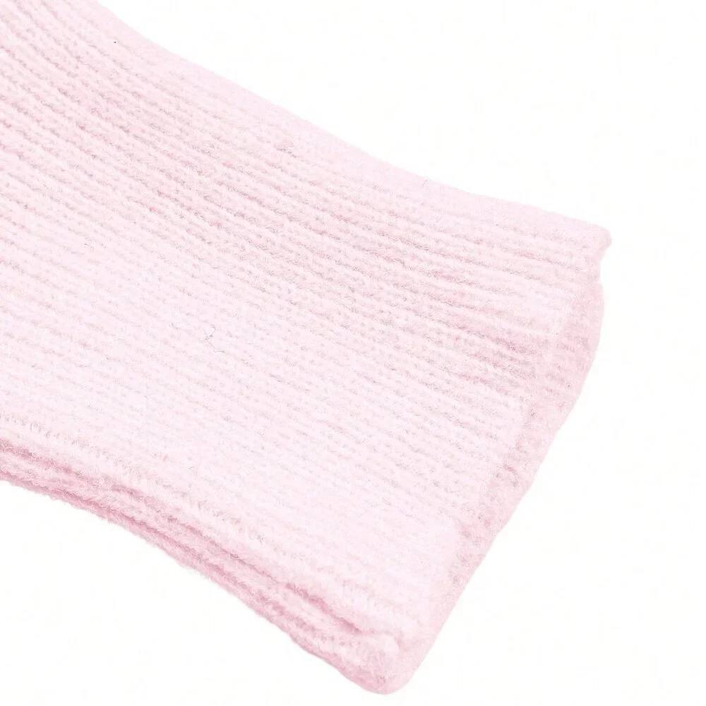 Pink Casual Women's Asymmetric Shoulder Sweater